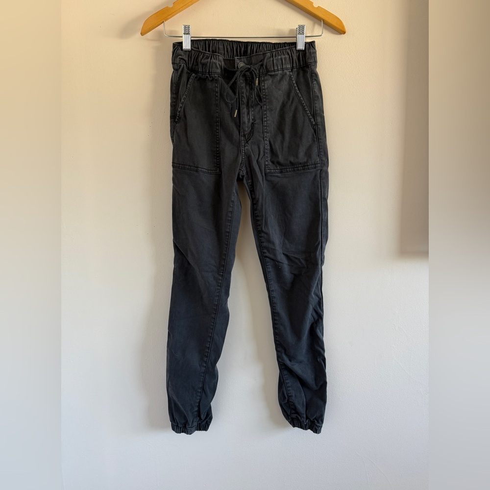 American Eagle Charcoal Jogger Pants | Elastic Waist Utility Style